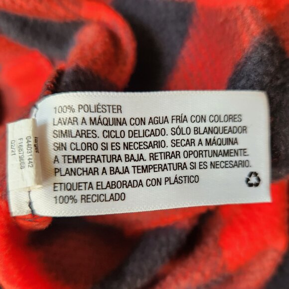 Men's XXL Wondershop Fleece Red and Black Plaid PJ Pants - Picture 5 of 6